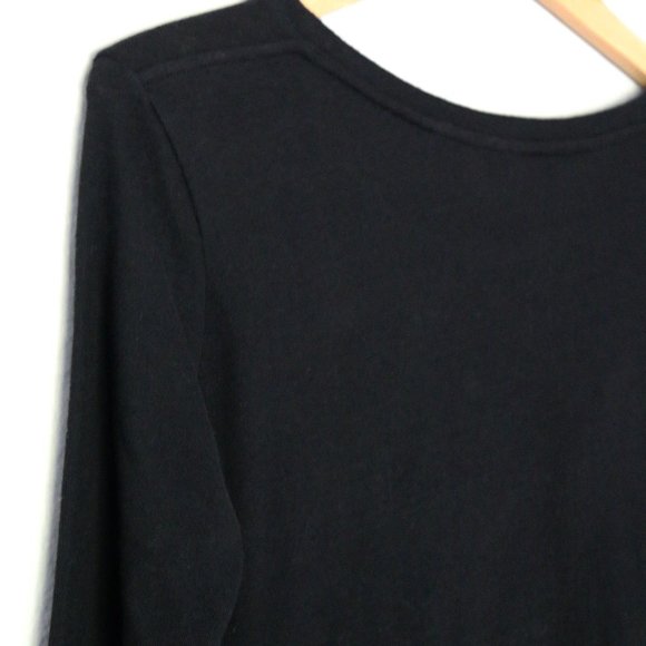 IRO Isabeli Dress Black Size M 100% Cotton Twist Front Light Sweater Knit $245 - Picture 12 of 15